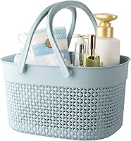 rejomiik Portable Shower Caddy Basket with Handles - BPA-Free Plastic Organizer for Dorm, Bathroom, Kitchen, Gym, Travel - Blue