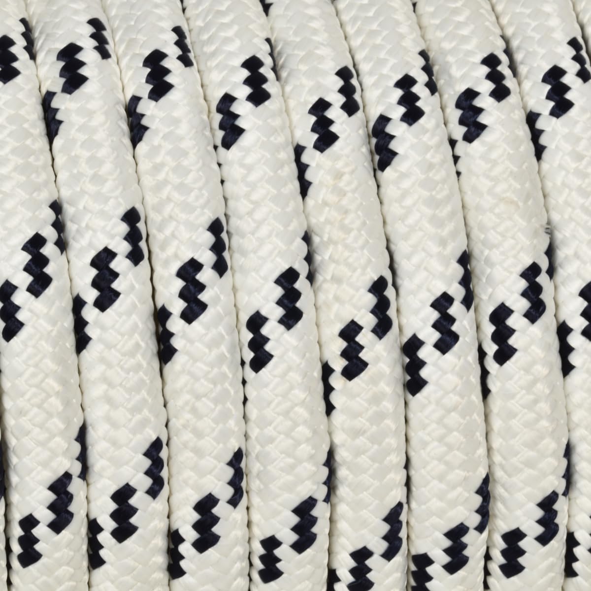 Treccia Mare Multiuso 10mm - 50 Metri, Resistente Ai Raggi UV E Intemperie, Colore Bianco Con Segnalino Blu - Foto 4