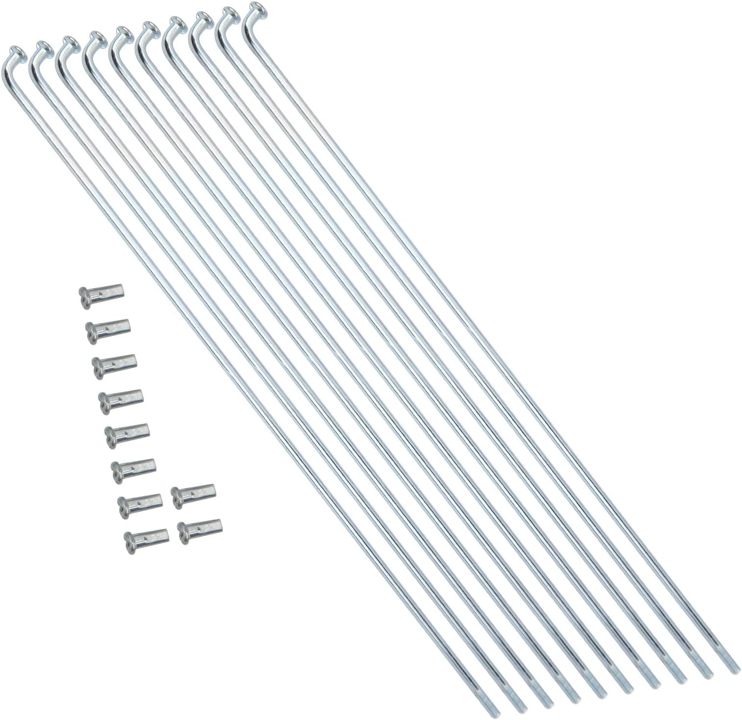VGEBY Bike Spokes, 10pcs 80-310mm Stainless Steel Thickness Spokes 13G 2.2mm Cycling Accessory (220MM)