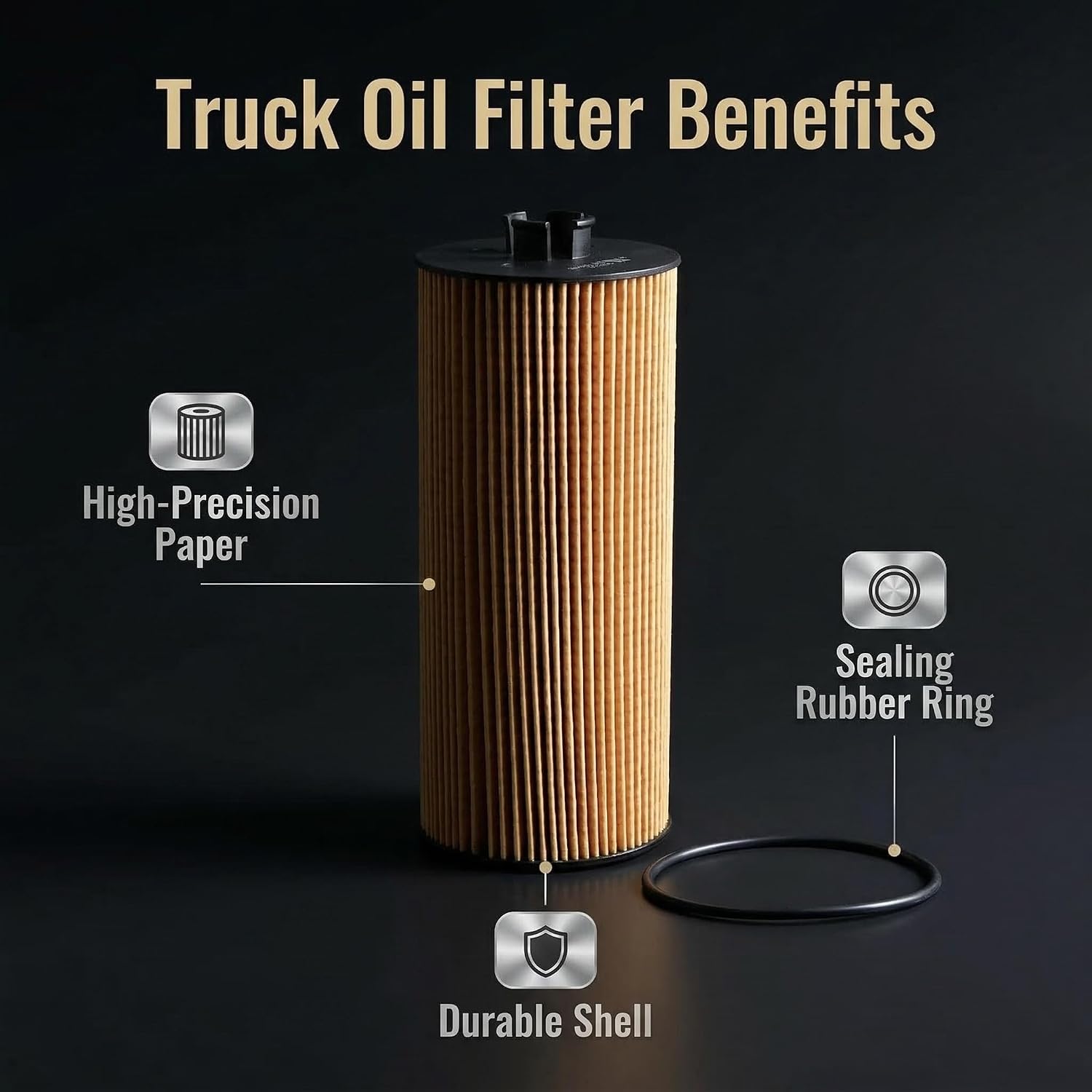 11708551 Oil Filter Compatible with Fleetguard M2, M2 106, B2, MT45, XC C2 CHASSIS, XC SERIES, XC CHAS FS65 SCHOOL BUS, CENTURY CST120, FL60 80 112 Series Models