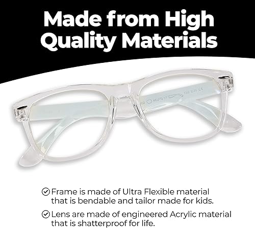 Miniatura 3 de GALVANOX Gafas de luz azul para niños (paquete de 4) con bloqueo de luz azul para computadorajuegos (de 3 a 12 años)