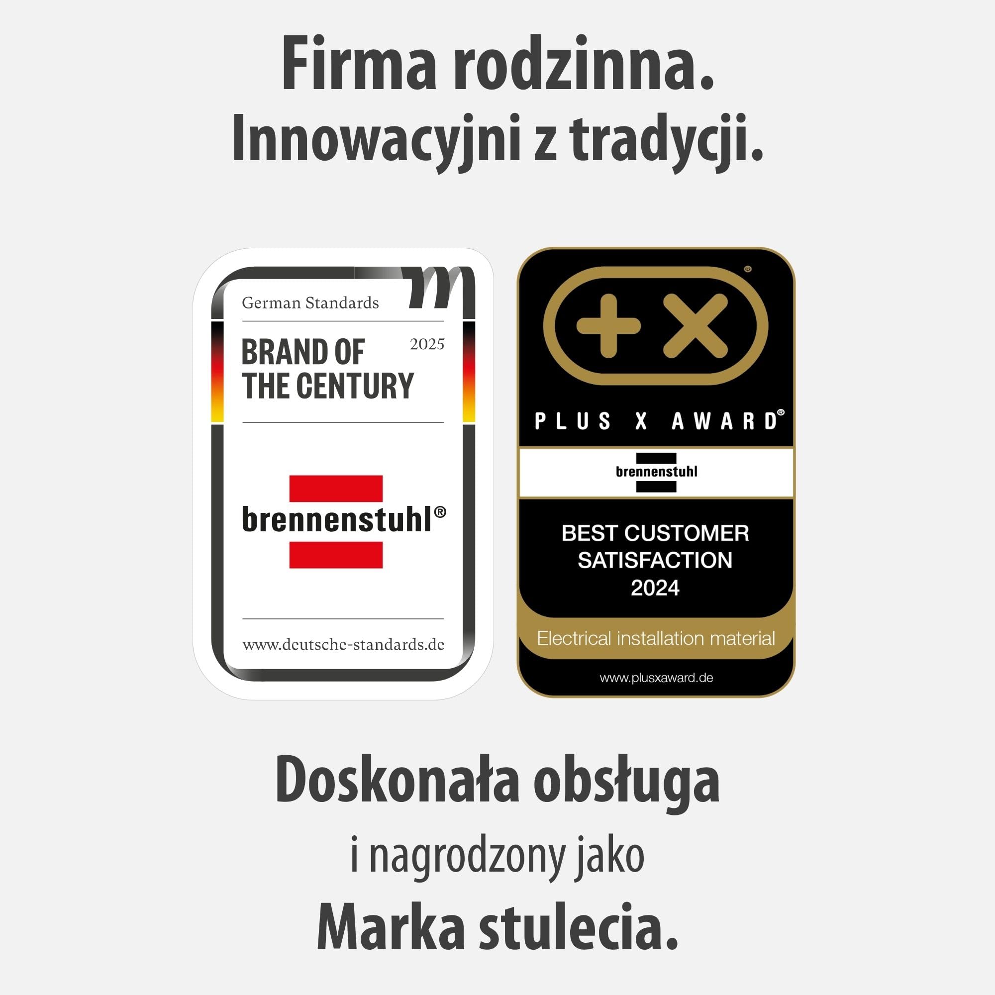 Brennenstuhl Garant V2 IP44 Zewnętrzny przedłużacz bębnowy 40 m (wyprodukowany w Niemczech, 4 gniazda ze wzmocnioną ochroną przed dotykiem, specjalne tworzywo sztuczne)