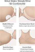 Vista 6 de Glamorise Sujetador Wonderwire Posture Back con aros para mujer, talla grande #9265