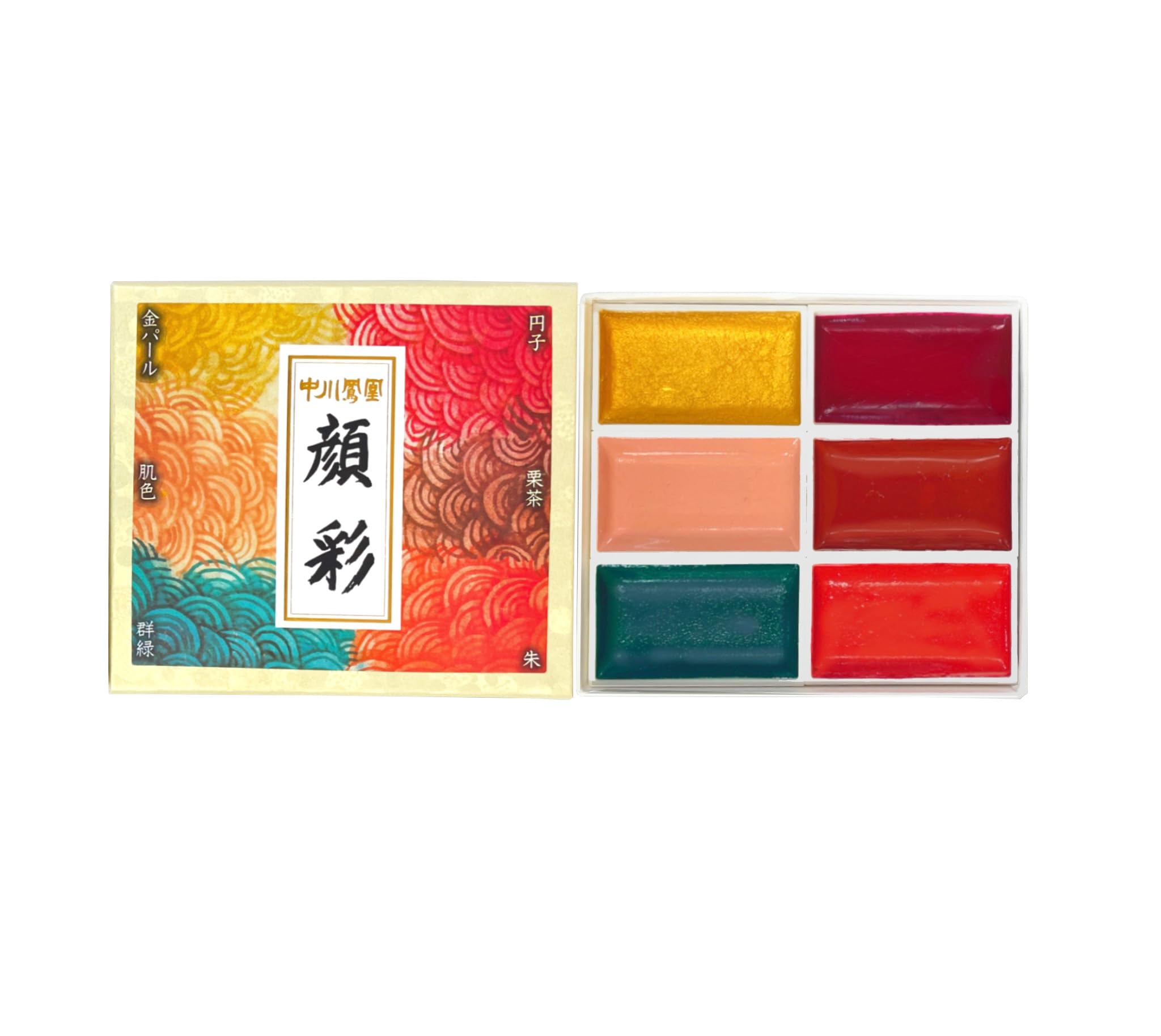 Amazon | ナカガワ胡粉 日本画用絵具 鳳凰 顔彩 6色 茜 220041 | 絵具 通販