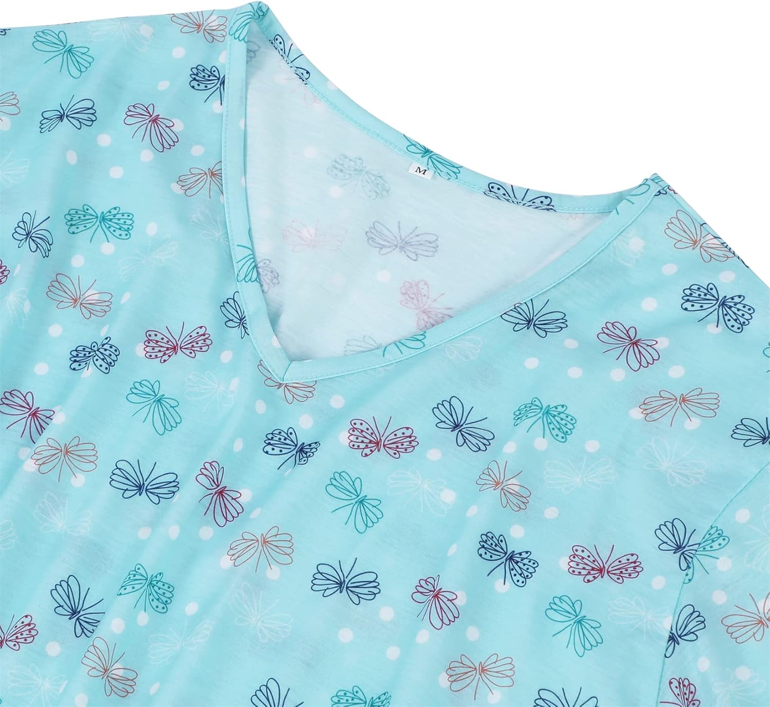 Century Star Women Summer Pajamas Soft Sleepwear Top with Capri Pants Ladies Short Sleeve Cotton Pajamas Sets - Image 3