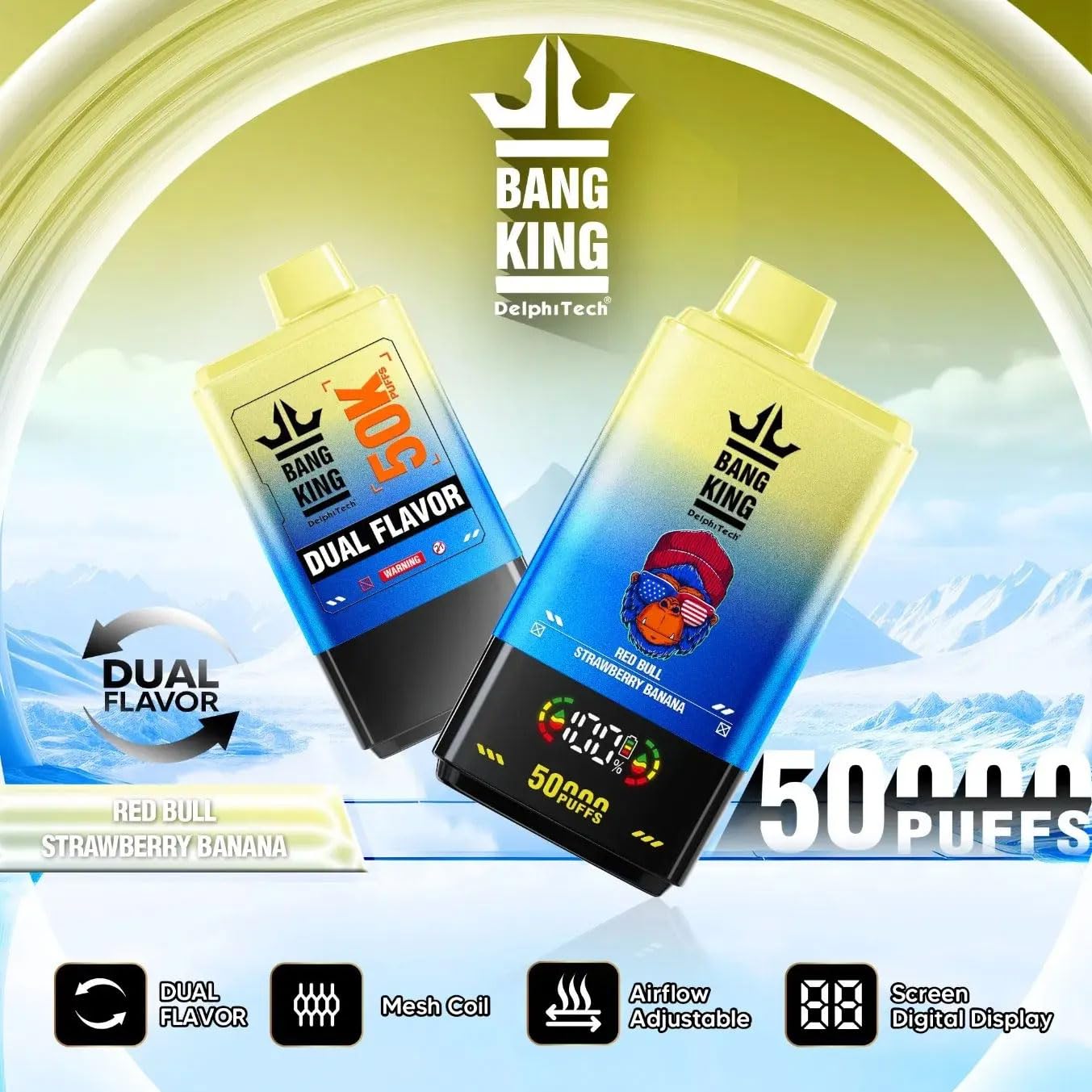 Amazon | BANG 50000 puffs ニコパフ デュアルフレーバー ノンニコチン 
