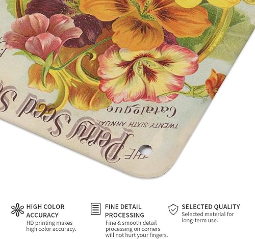 Miniatura 4 de Cartel retro de lata de metal, diseño de flores de capuchinas, decoración de pared de jardín, horticultura, cocina, decoración del hogar,