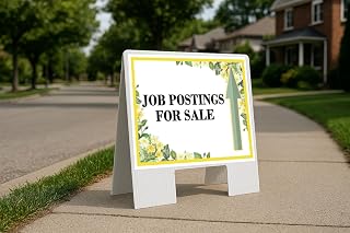 Job Postings For Sale Spring Flowers Citrus Eucalyptus Up Arrows A-Frame Single Sided 23x23 in. sign