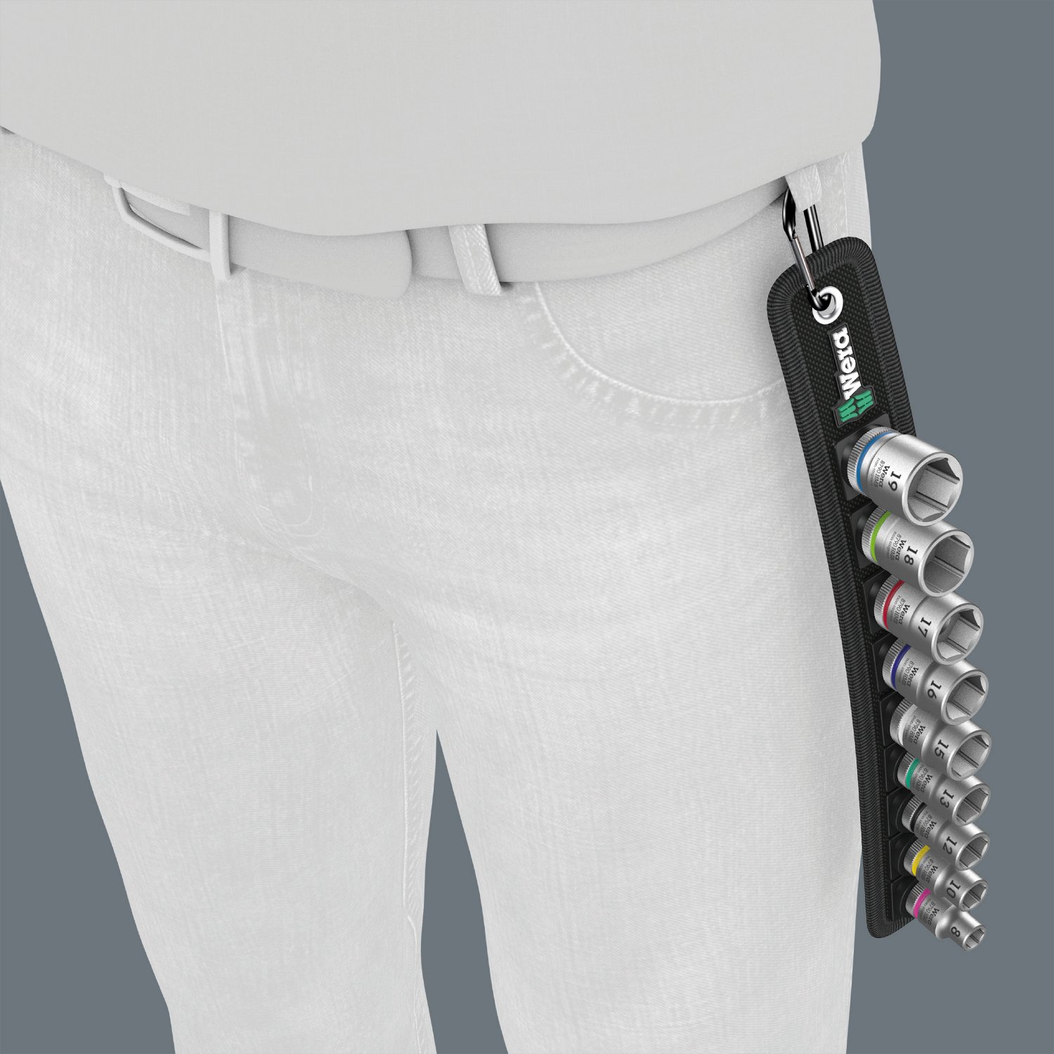 Uр Tо 40% оƒƒ Wera 05003973001 Belt B 4 Zyklop Socket Set, 3/8, 9 Pieces, (Pack of 10), Black