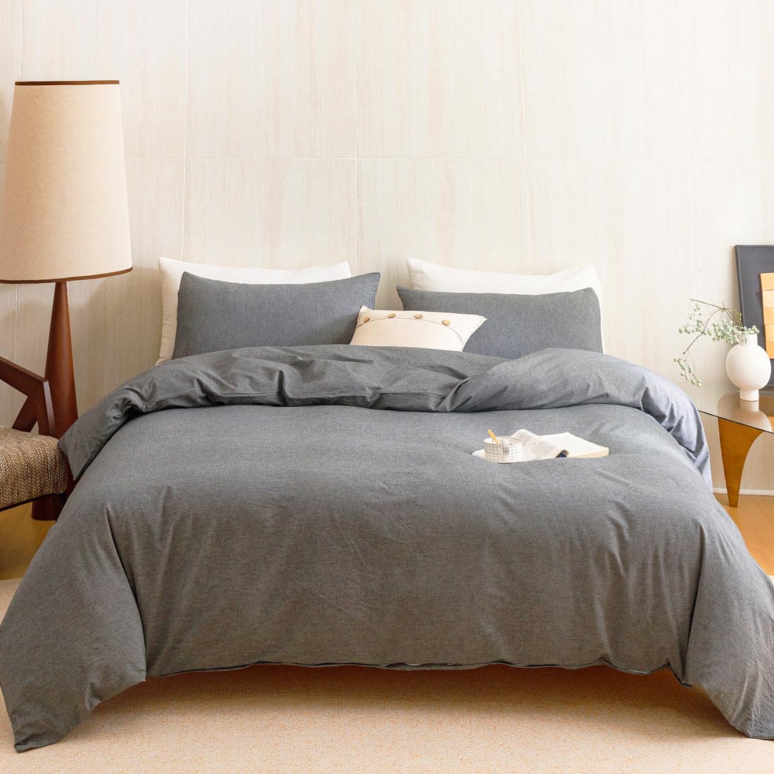 Washed Cotton Comforter Set - Twin 3Pcs -16 Washed Cotton Comforter Set - Twin 3Pcs -16