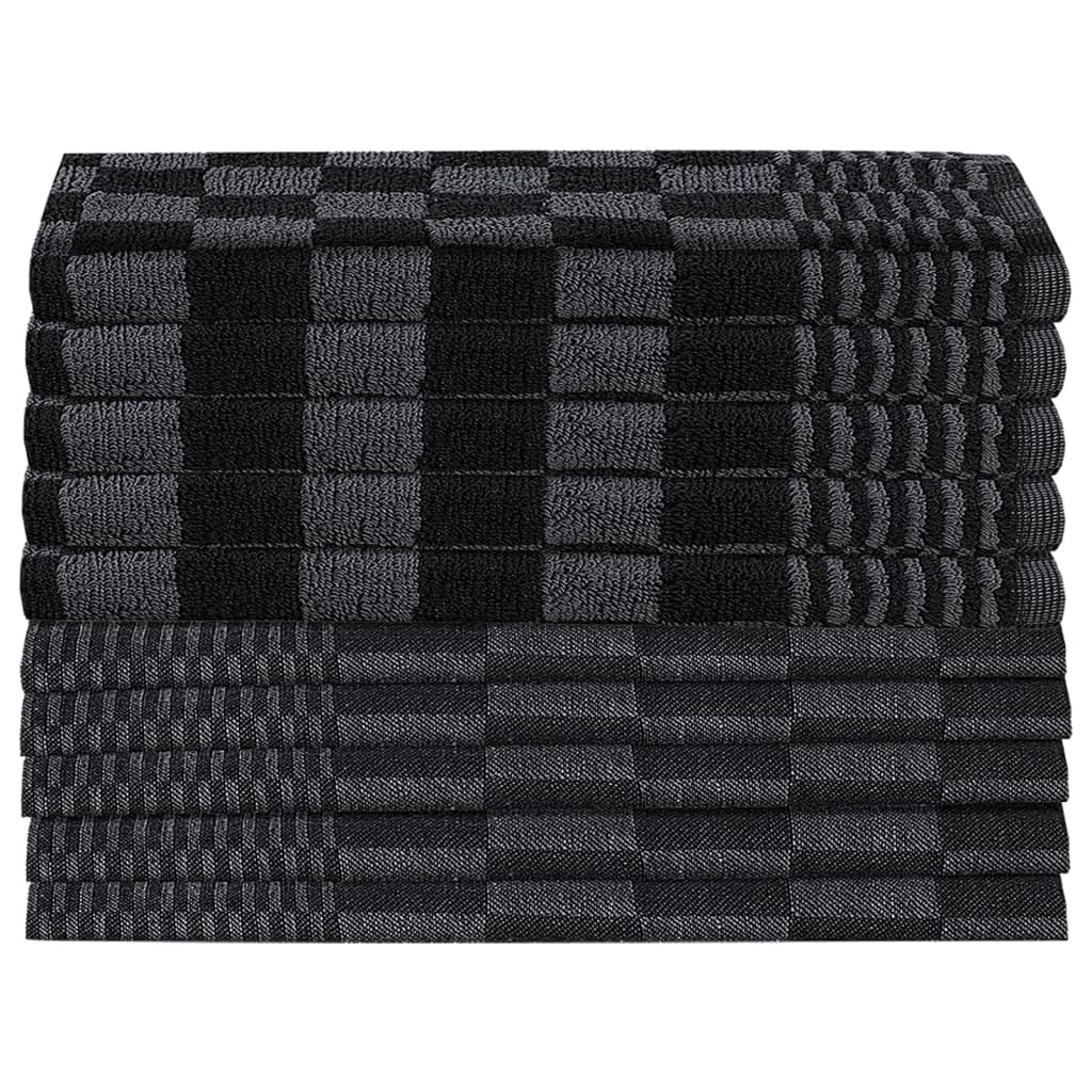 Juego de toallas de algodón negro y gris, 20 piezas, juego de toallas para baño