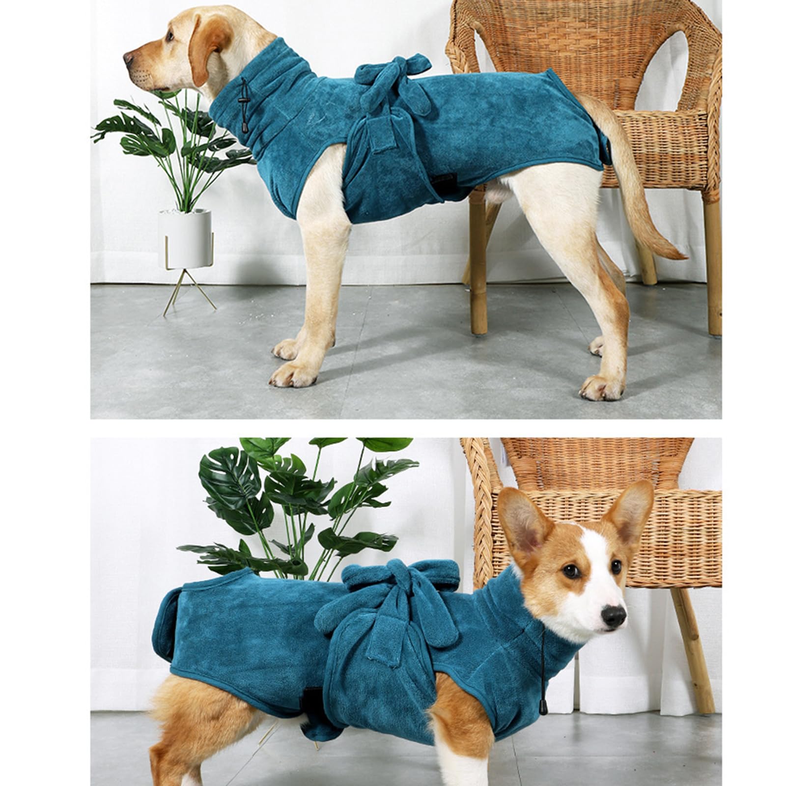 Bata de microfibra suave para secar perros, toalla de baño para mascotas, secado rápido y absorbente para gatos