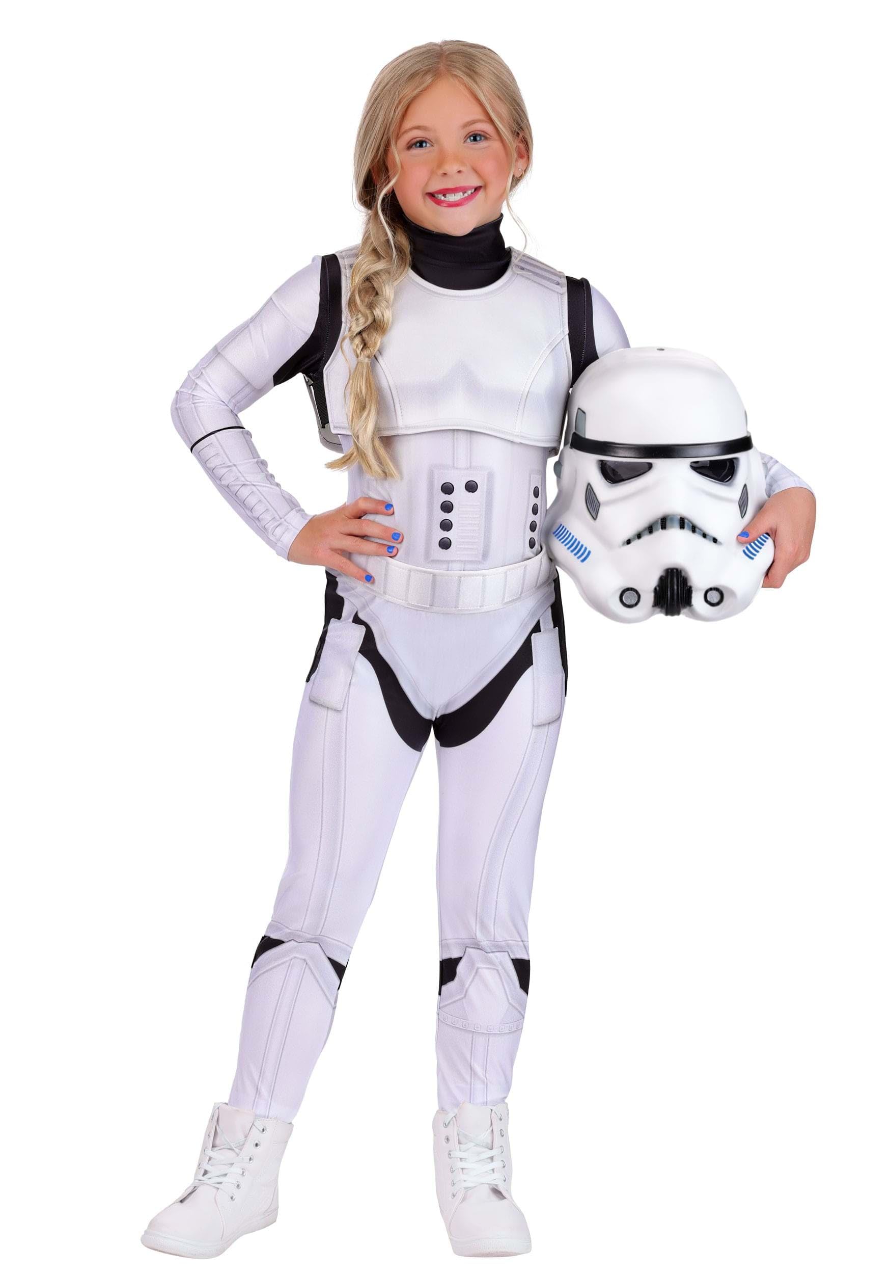 【 新品 】STARWARS COSTUMES Girl's Deluxe Star Wars Stormtrooper Costume | Kids Jumpsuit with