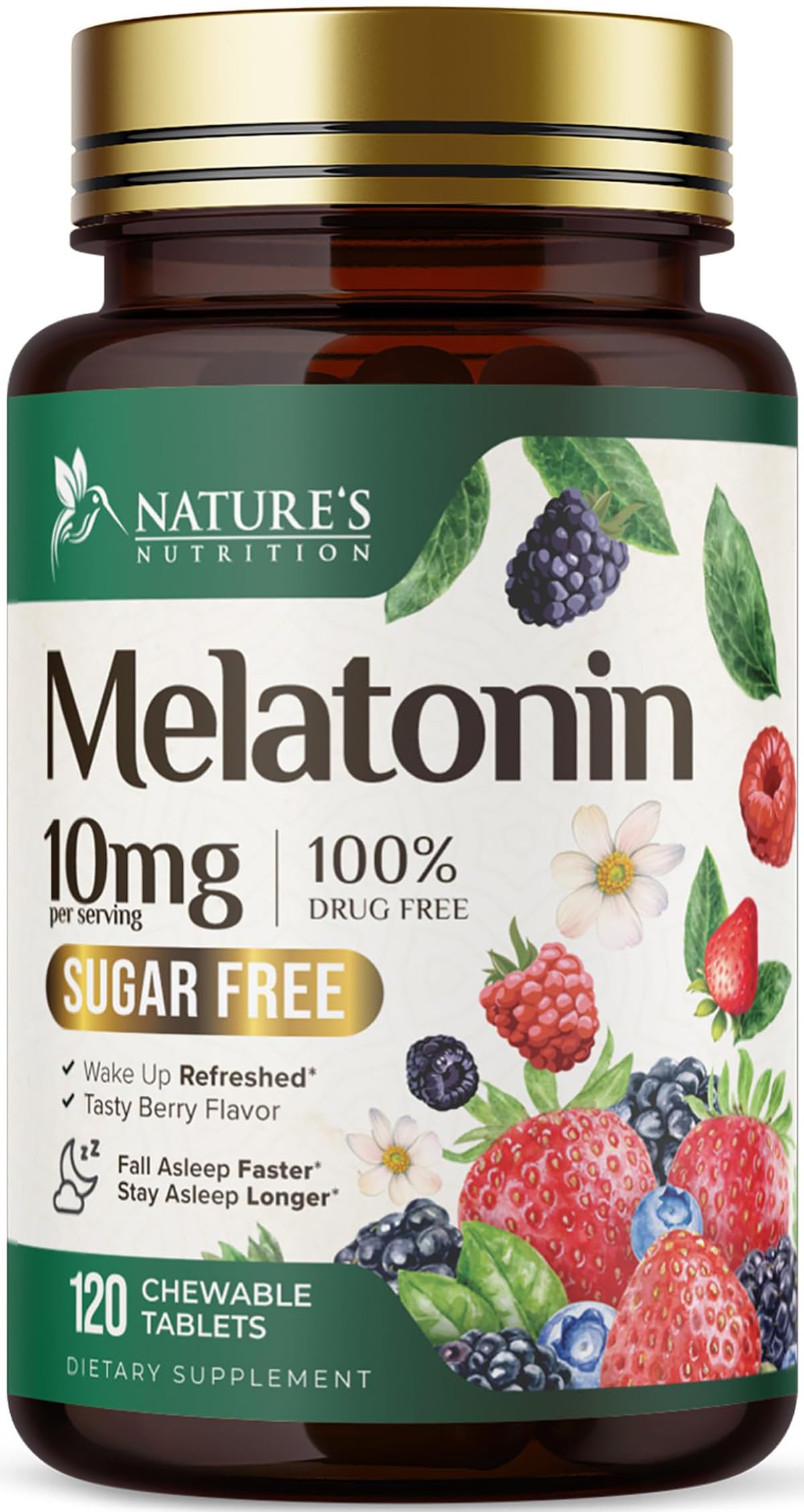 Melatonin 10mg Per Serving - Extra Strength Melatonin Supplements for Restful Sleep Support - Sugar-Free Melatonin Sleep Tabs - Sleeping Support for Adults - Bottled in USA - 240 Fast Dissolve Tablets — Amazon image 10