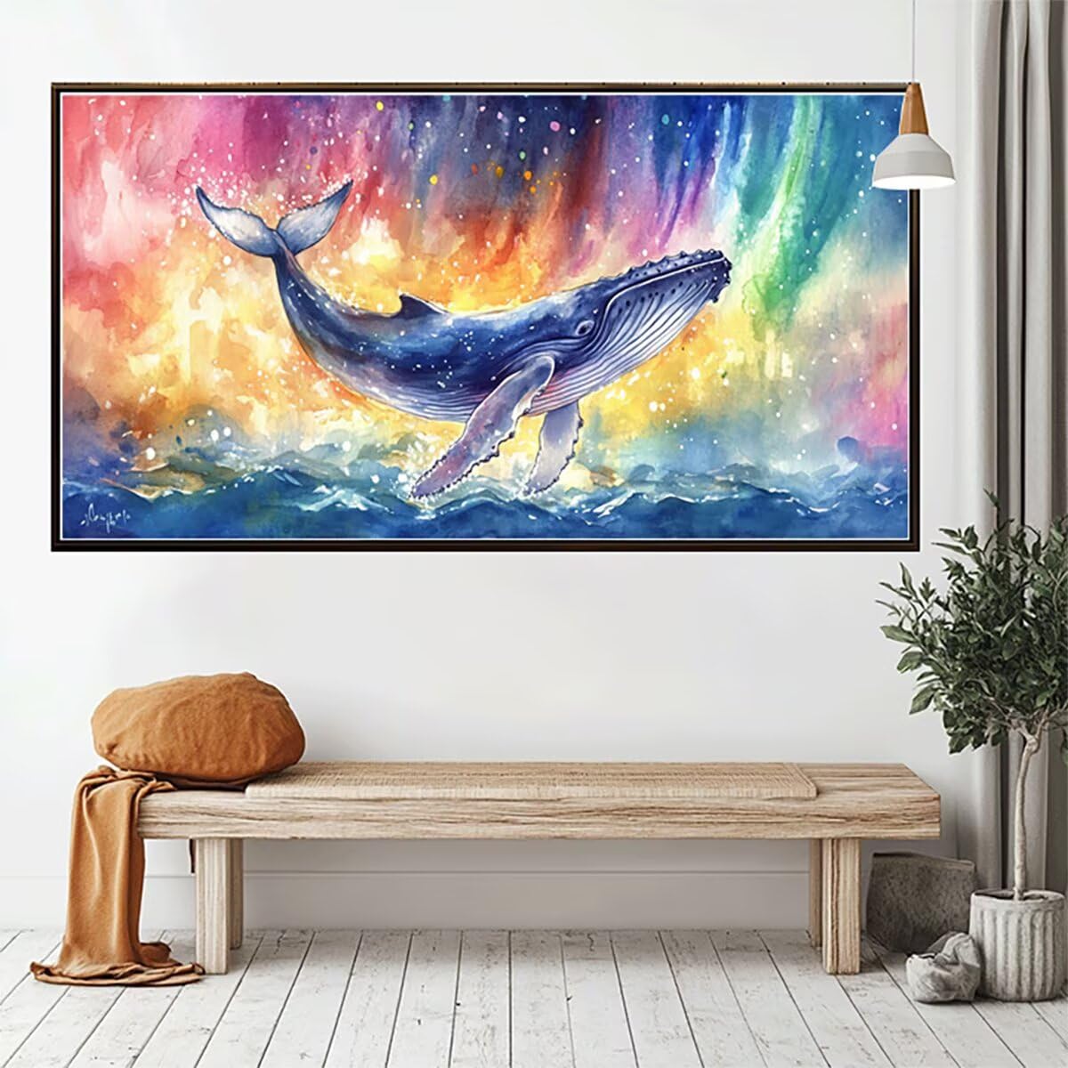 Amazon.co.jp: 数字油絵 鯨, ペイントバイナンバー 海, Paint by