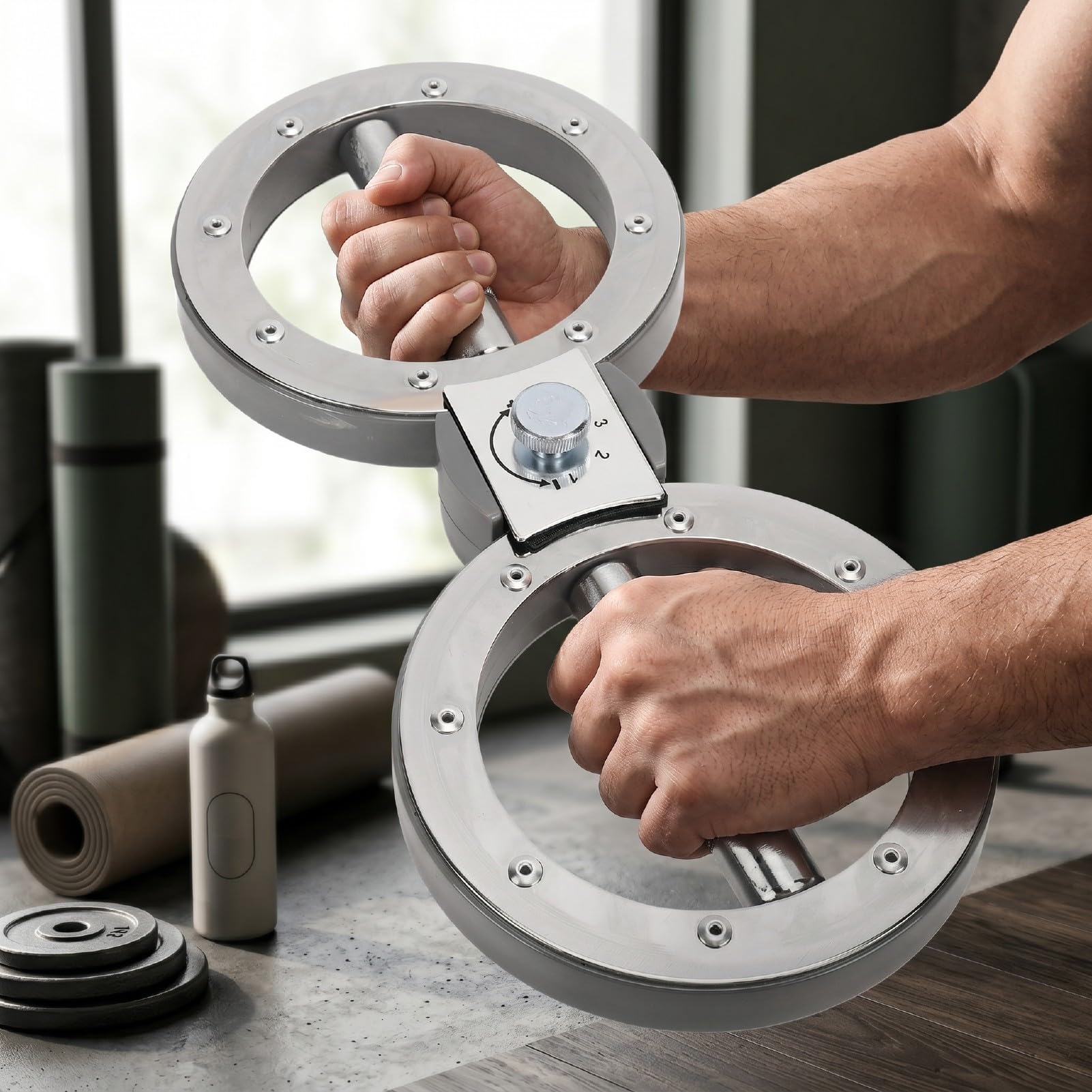 Unterarmtrainer, 5 Einstellbare Widerstandsstufen, Armtrainer mit Rutschfestem Griff und Geräuschlosen Lagern für das Heim-Fitnessstudio
