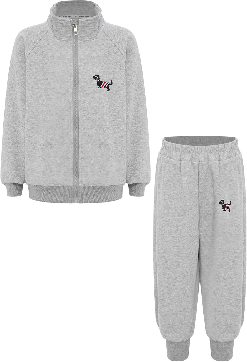 Kids Boys Tracksuits Workout Sports Outfit 2 Pcs Cotton Zipper Jacket And Active Pants Set
