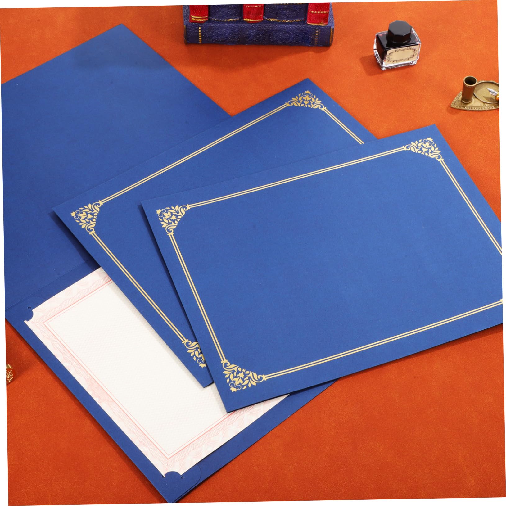 Genérico 30 Piezas Cubiertas de Certificados con Borde para Diplomas Soporte de Decorativos Profesional para Graduaciones y Reconocimientos