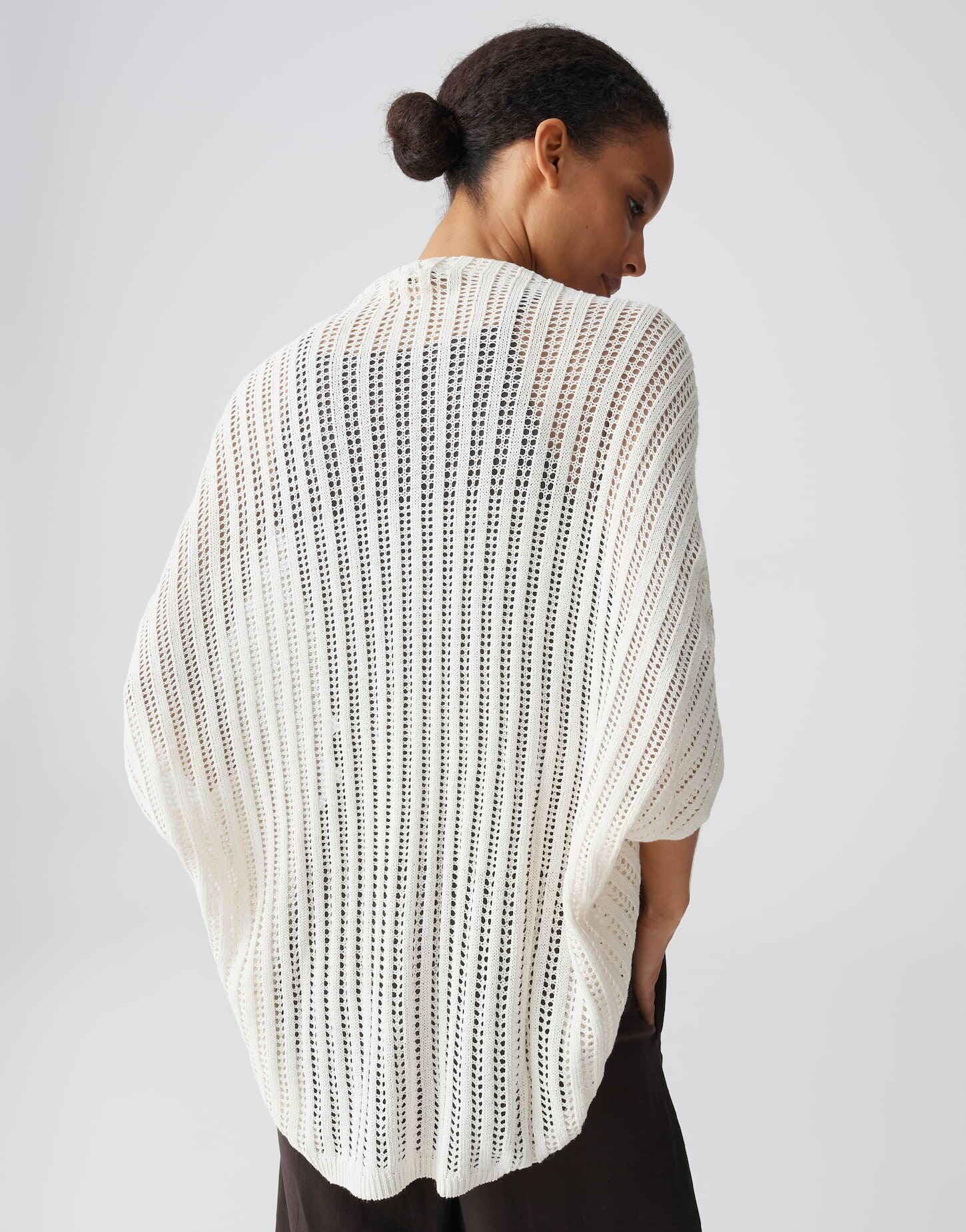 OPUS Damen Poncho/Cape | Sommerliches Cape aus Feinstrick