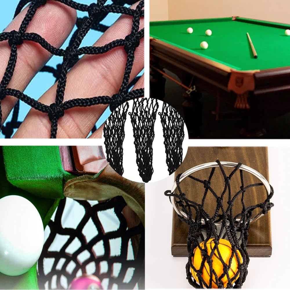 Changyeah Lot de 6 sacs de table de billard, filets de poche creusés, fil de coton, pour l'entraînement de billard, sac de table de billard (blanc