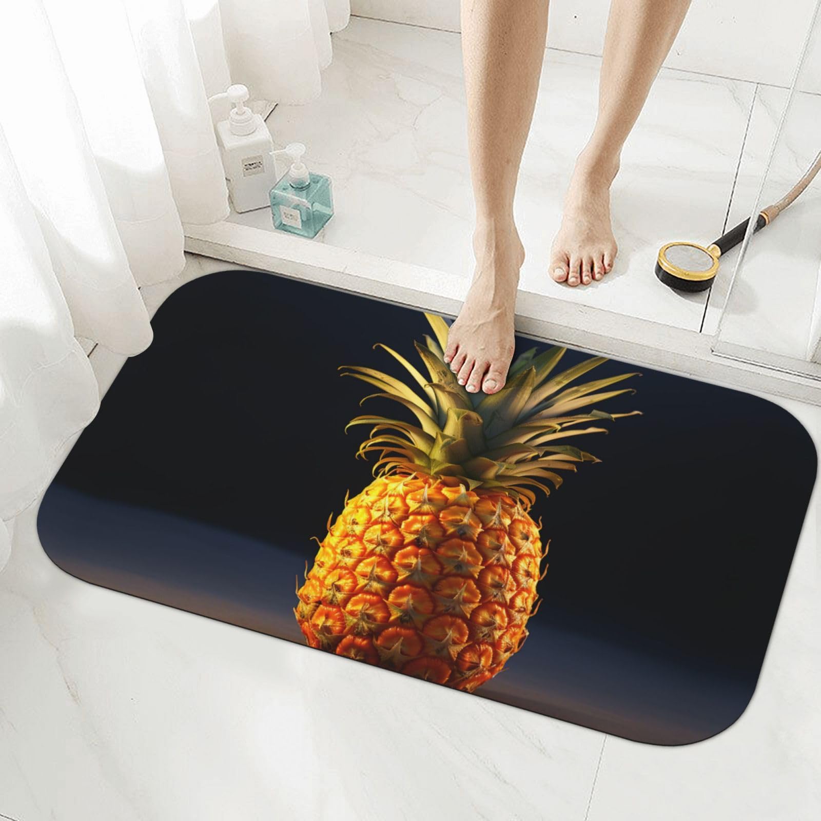 Tapis de bain super absorbant en pierre pour une salle de bain moderne