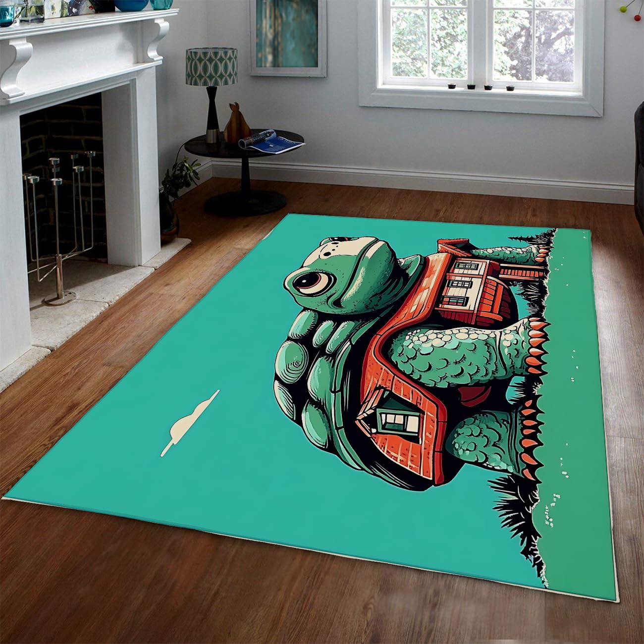 Tapis tortue de mer doux à poils ras facile à nettoyer 180x240cm