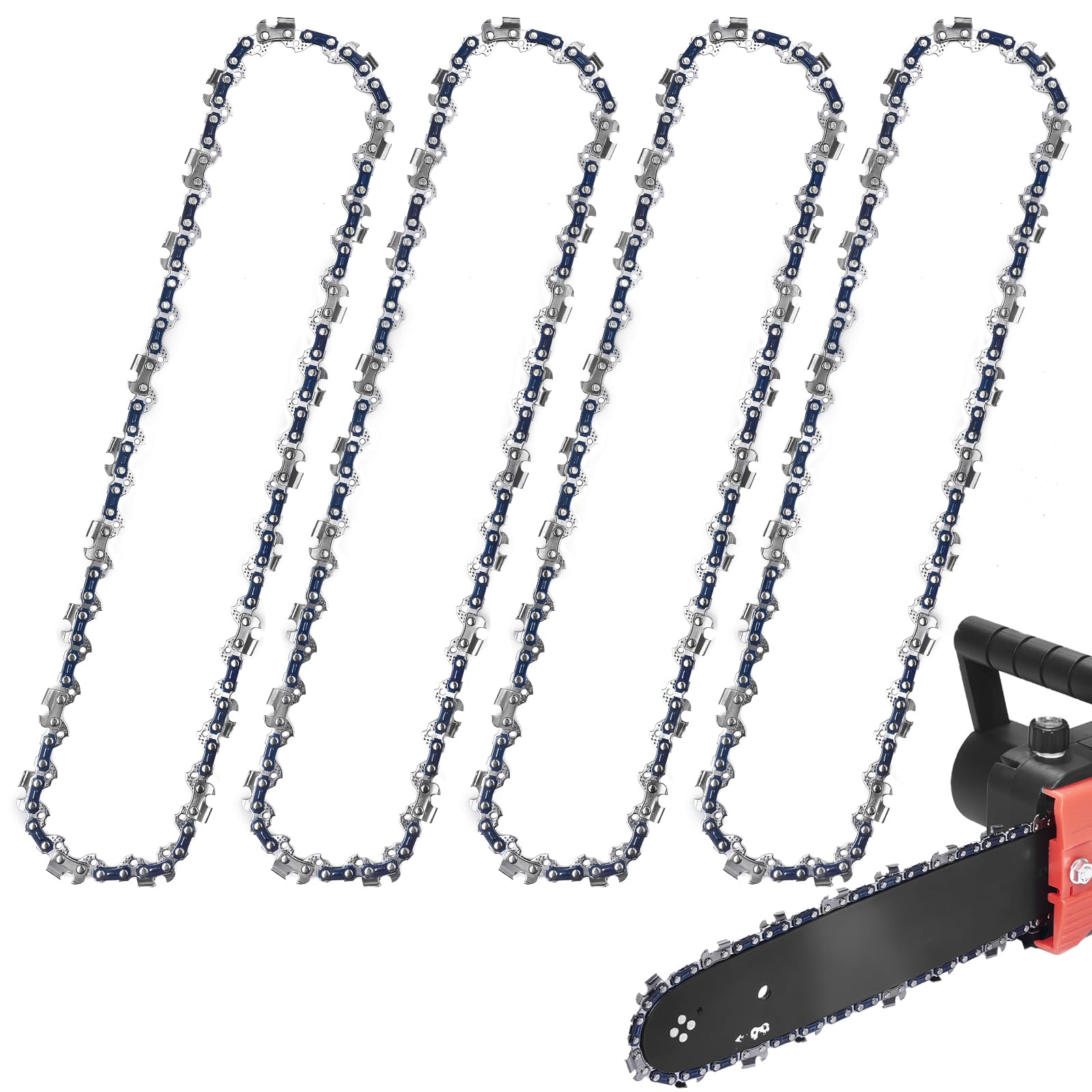 Unnosin 4 PCS Chainsaw Chains for 10 Inch Guide Bar