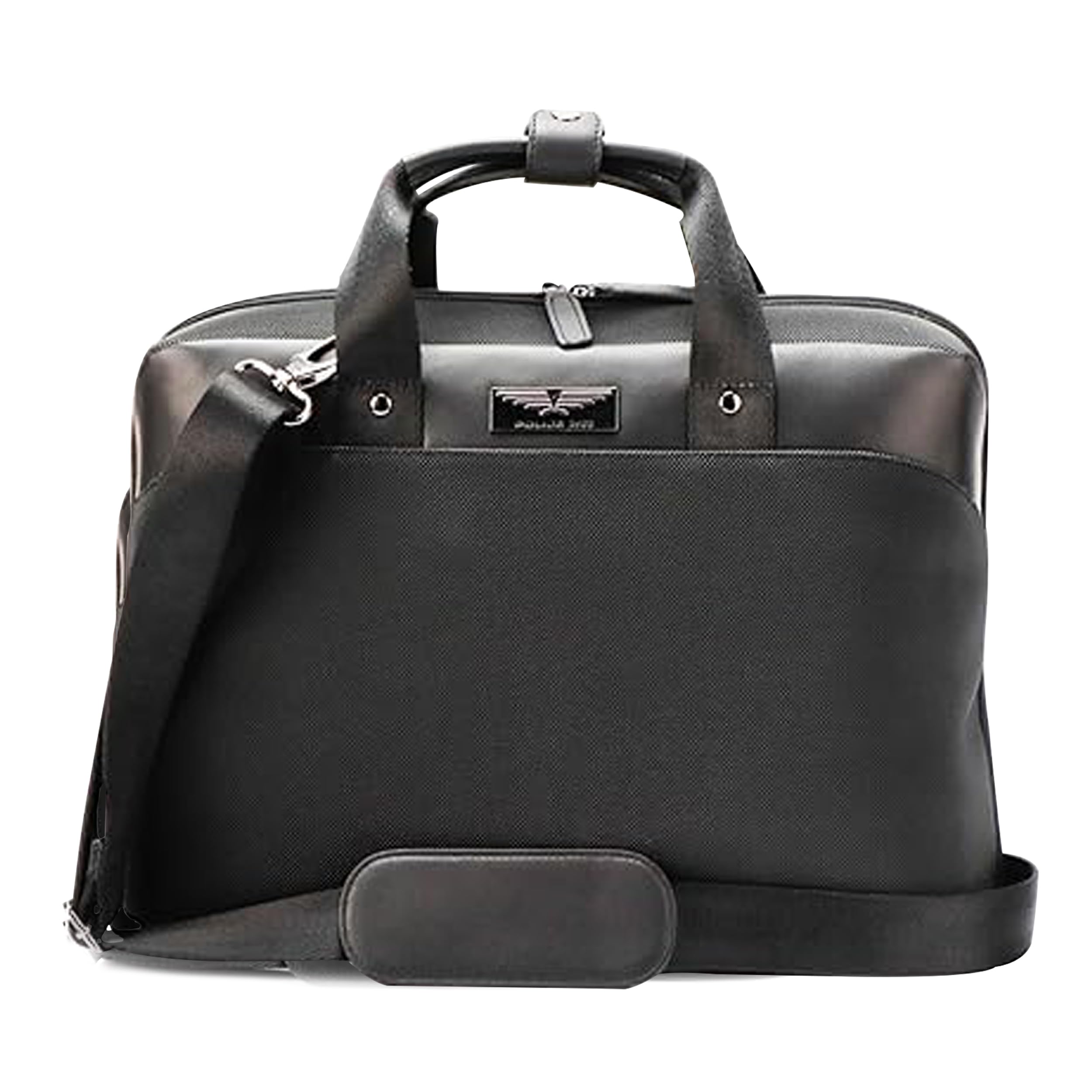 police Laptop Messenger Bag For Men and Women | 15 Inch Briefcase Leather Office Bag For Men With Splashproof And Padded Protection | Multipocket with Adjustable Shoulder Strap - Black-picture-10