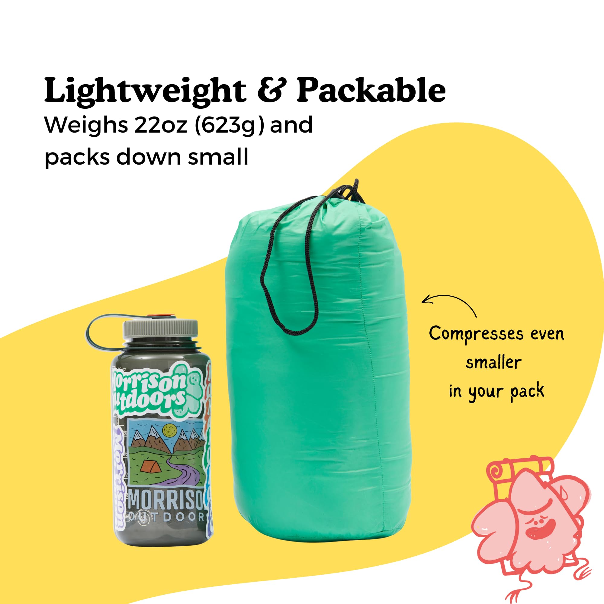 Amazon | Mighty Mo 40° 子供用寝袋(3~5歳)。快適で快適な子供用