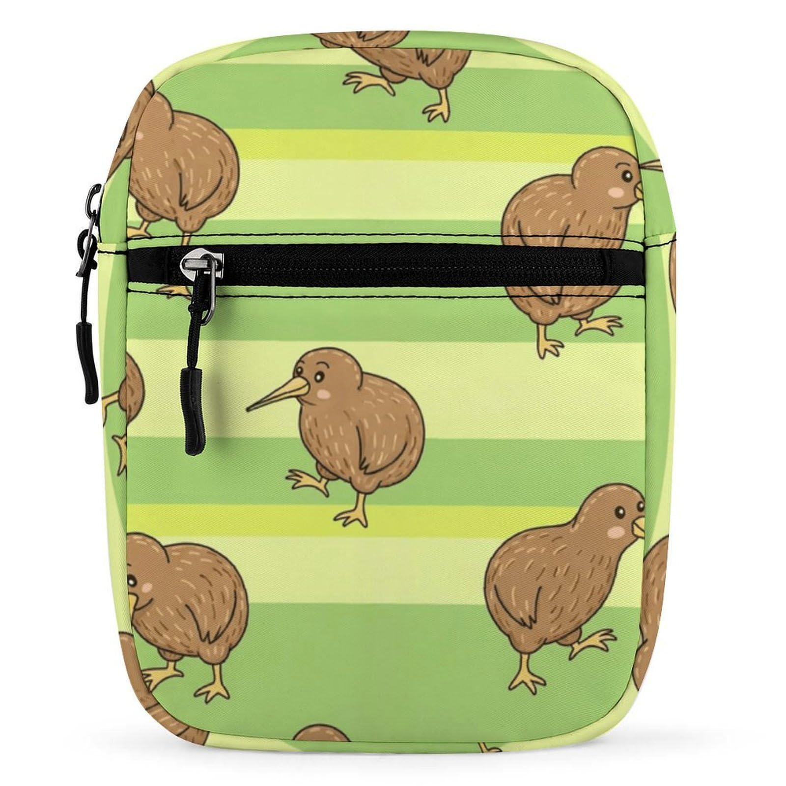 JOJOART Kiwi Birds Cute Stripes Mini Messenger Bag Small Satchel Crossbody Bag Cross Body Shoulder Bag With Adjustable