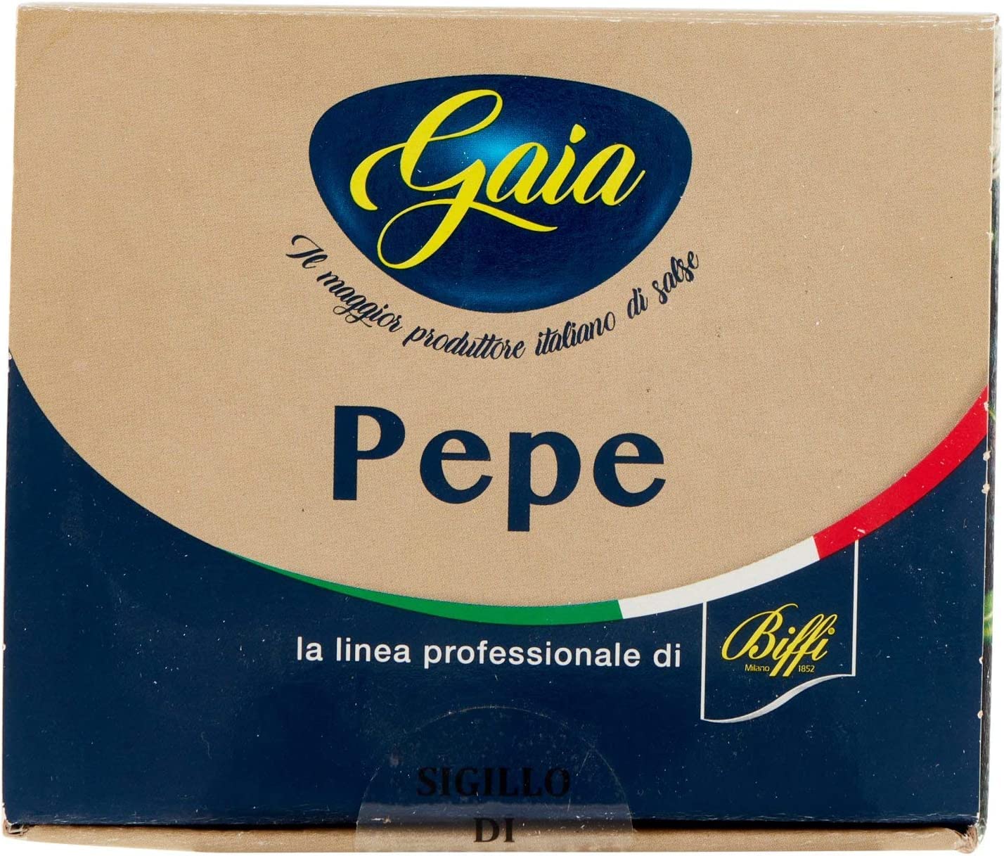 Gaia - New Linea Professionale Biffi - Pepe Nero - 500 Bustine Monodose da 0,20 g - Ristorazione, Catering, Maxi Formato, Spezie,