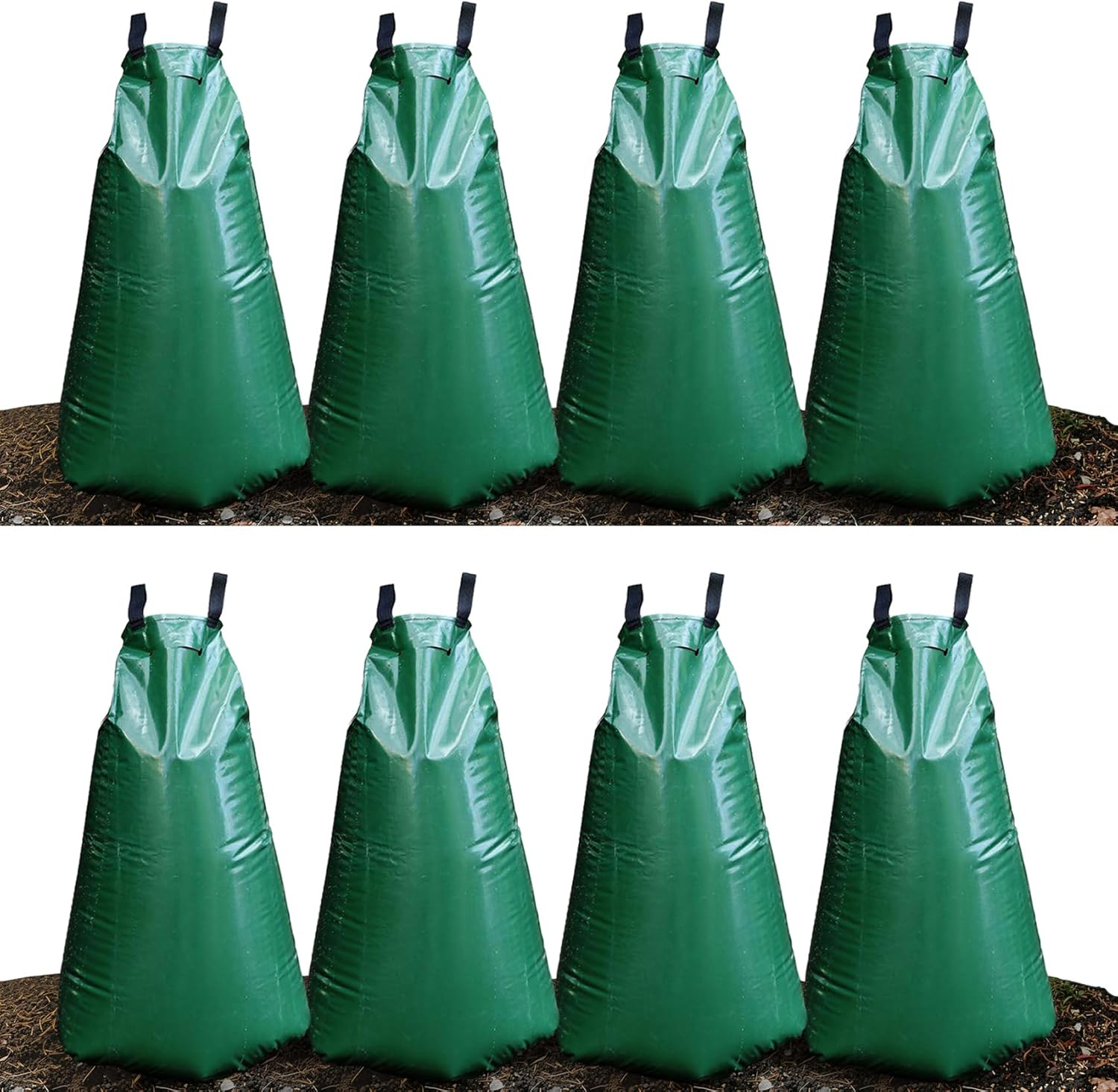 8 Pack 20 Gallon Tree Watering Bags, Reusable, Heavy Duty, Slow Release Water Bags for Trees, Premium PVC Tree Drip Irrigation Bags