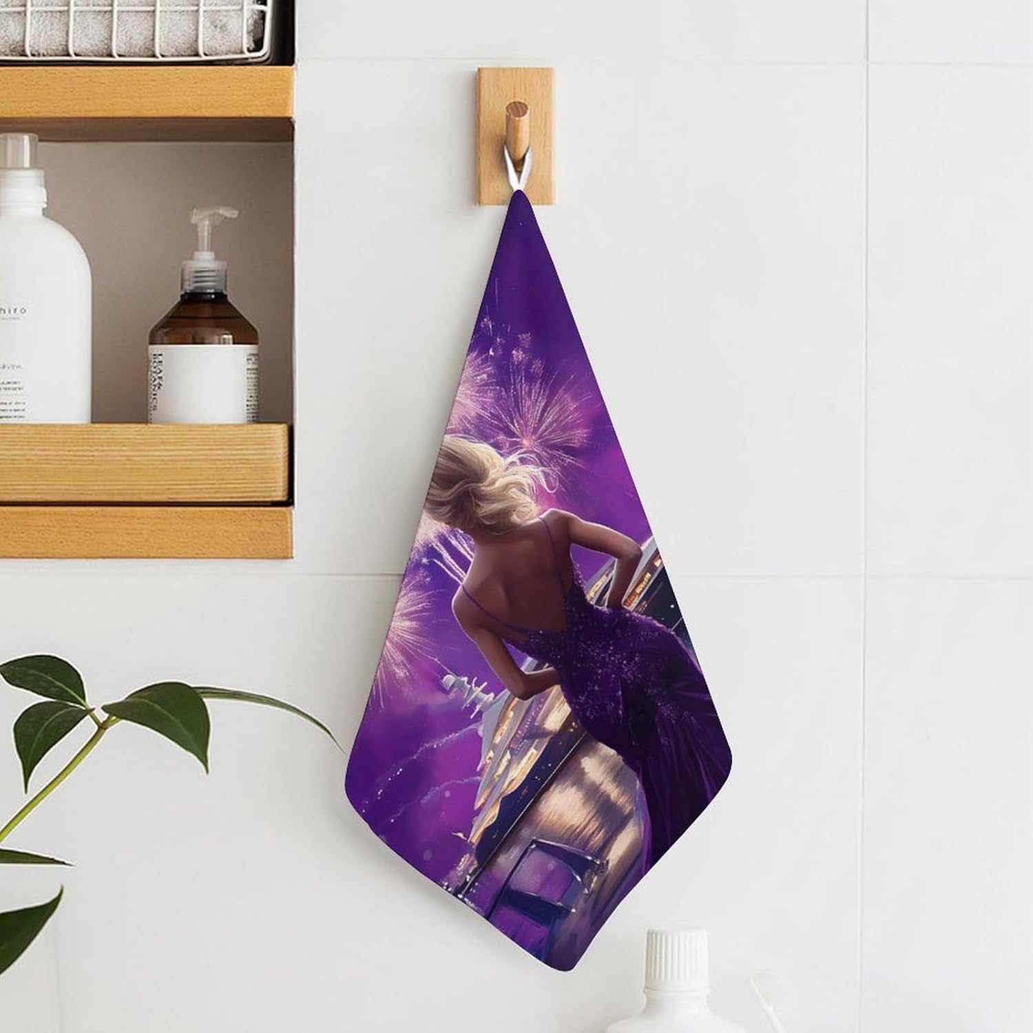 Cruise Ship Women Prints Towel Hand Towels Decorative Towel for Bathroom Kitchen Shower Gym 4PCS