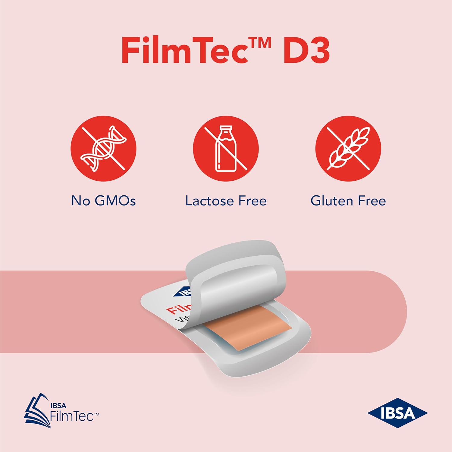 Ibsa FilmTec D3 - Dietary Supplement – 2000 IU Vitamin D3-30 Oral Dissolving Films for Immediate Release and Tolerability - Gluten-Free, Lactose-Free, Sugar-Free, Non-GMO - Image 3