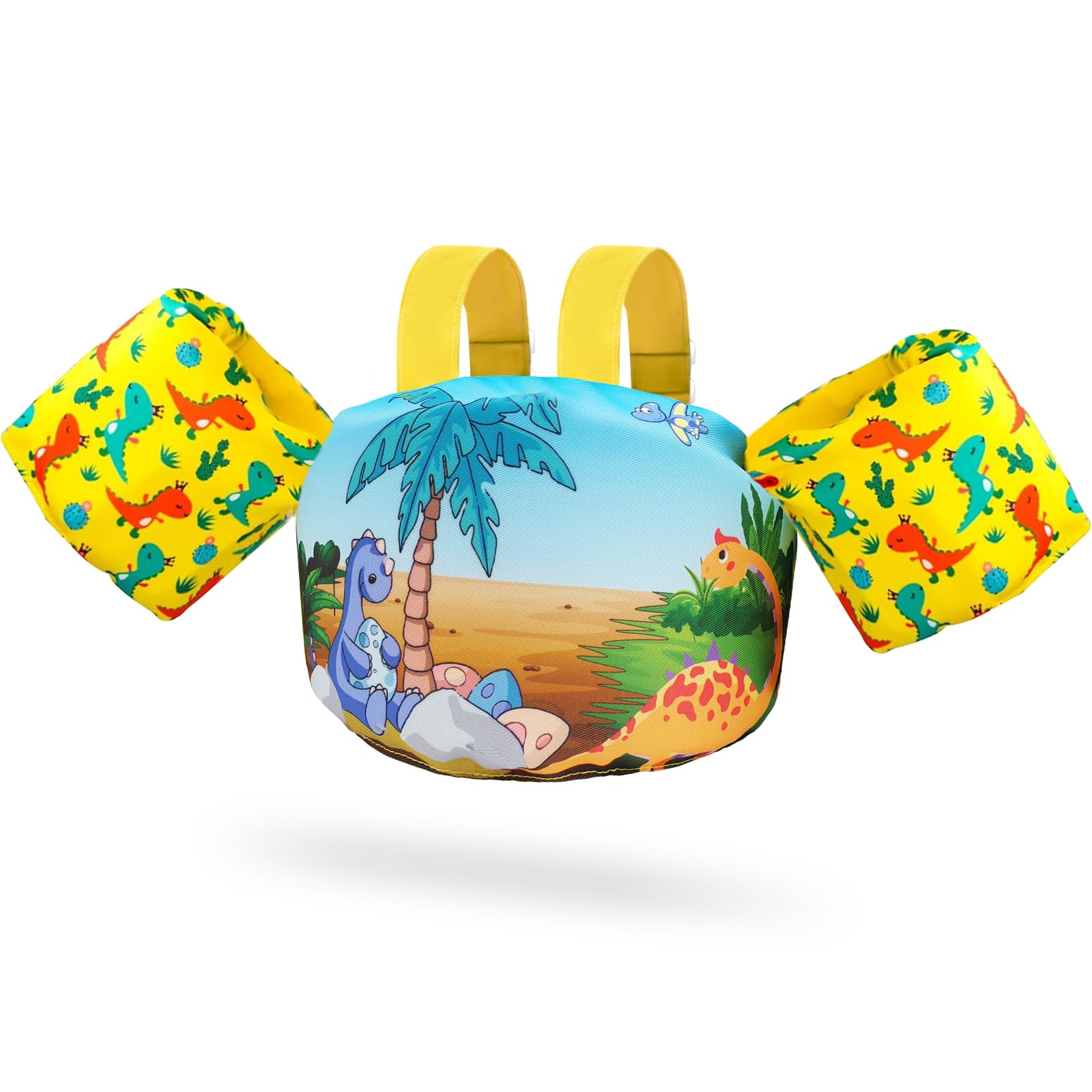 Chaleco Flotante Natación para Niños con Brazalete Correa para el Hombro, Manguitos Piscina para Bebé para Niños y Niñas de 2,3,4,5,6, Años, 10-30 KG Chaqueta de Entrenamiento para Nadar Aprendiendo