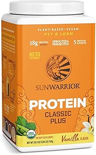 Sunwarrior Vegan Organic Protein Powder Plant-Based | 5 Superfood Quinoa Chia Seed Soy Free Dairy Free Gluten Free Synthet...