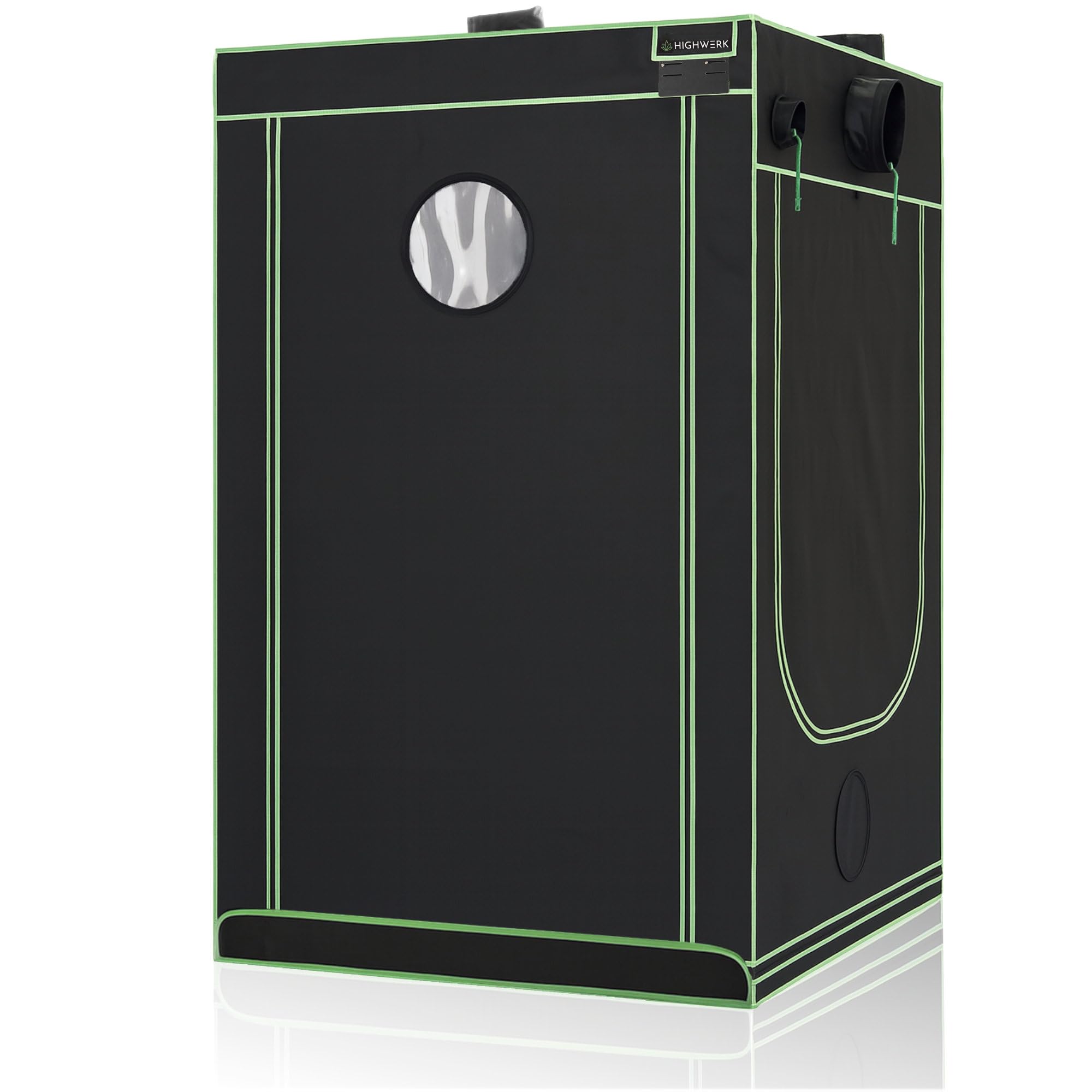 Growzelt 120 x 120 x 200 cm | Indoor Grow Tent für Pflanzenzucht | schwarz grün | Growbox, Homegrow, Growschrank | Zuchtzelt, Pflanzenzelt, Anzuchtzelt, Gewächshaus, Indoor Garden