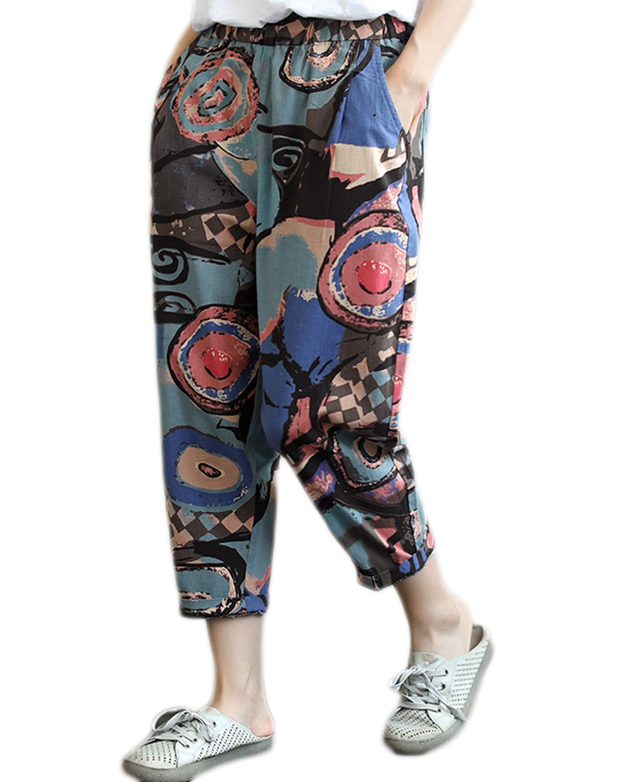 Multicolored Poly Cotton Womens Pyjamas Capri-image-38