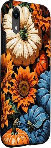 Miniatura 63 de Funda para iPhone 13 Pro Max Bonito arte de calabazas, girasoles y hojas de otoño