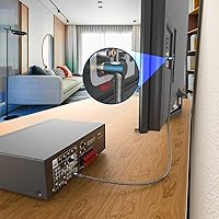 Vista 3 de EMK Cable de subwoofer RCA de 90 grados, cable de audio RCA a RCA, de nailon chapado en oro de 24 quilates, trenzado de doble blindaje, analógico