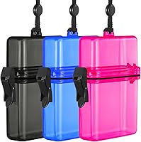 Vista 11 de Outus Funda impermeable de 3 piezas para tarjetas de identificación con estuche deportivo flotante con anillo para colgar y cuerda