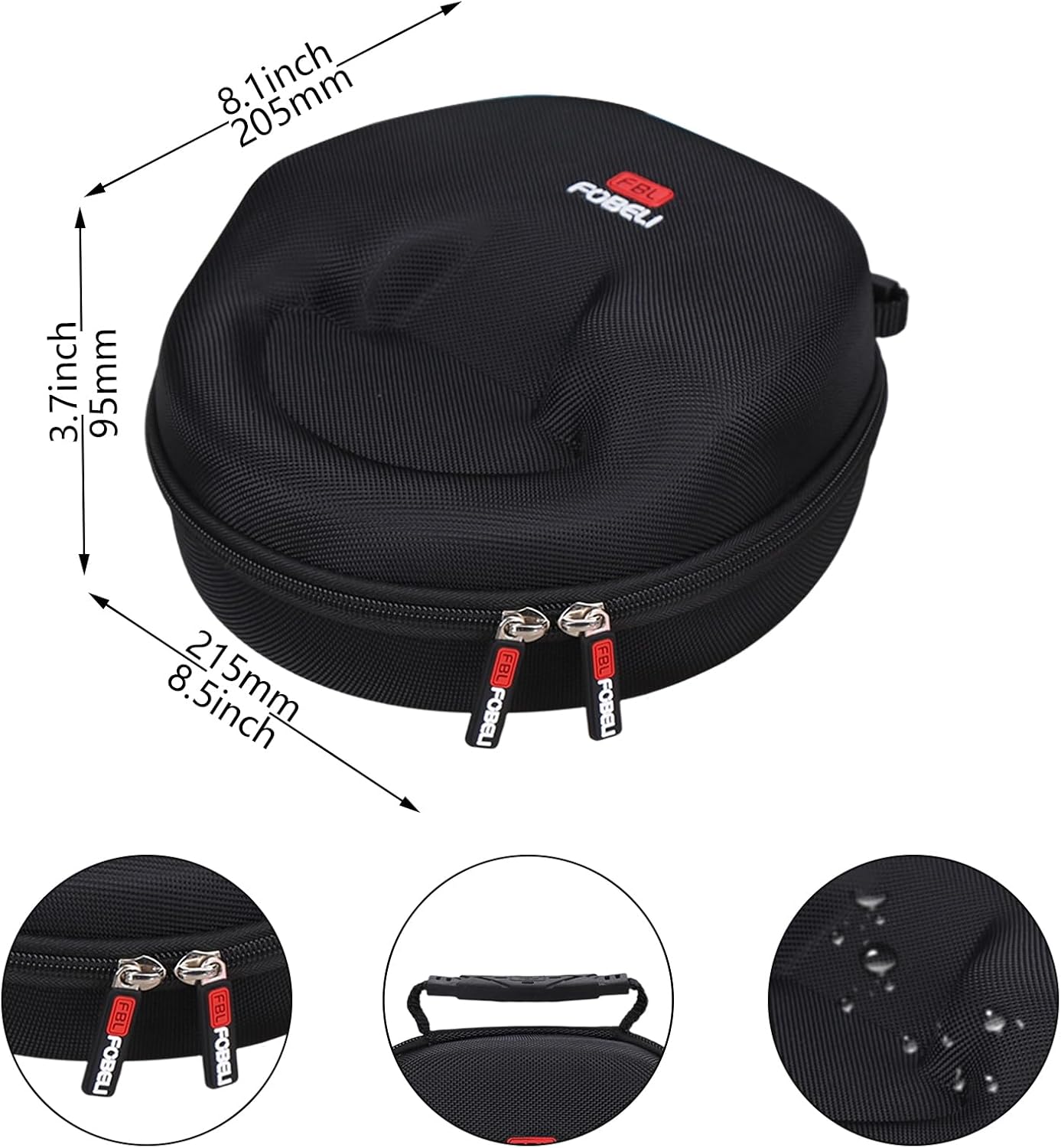 FBLFOBELI Hard Case for Raycon The Everyday/for Raycon Fitness/for Microsoft Xbox/for Baseus Bowie 30 Max/for Razer Barracuda X Wireless Headset Bluetooth Over Ear Headphones (Black+Grey) - Image 5