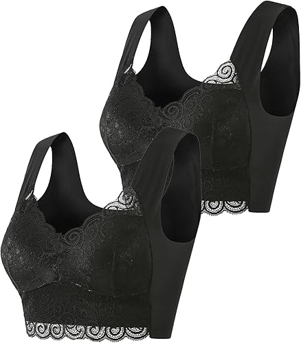 Tops Pack U Back Sports Bra Strapless Support Bras Women Black Closure Black Bra Removable Straps Sign in Prime Black