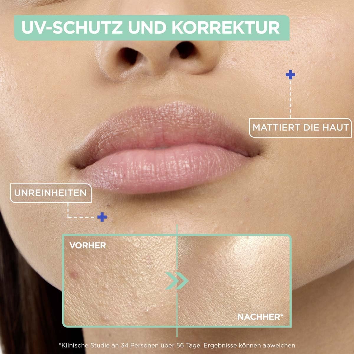 Mixa Krem UV LSF50+ do codziennego użytku, ochrona przed zanieczyszczeniami, wysoka ochrona przed promieniowaniem UV, zmniejsza zanieczyszczenia nawet o 66%, 40 ml