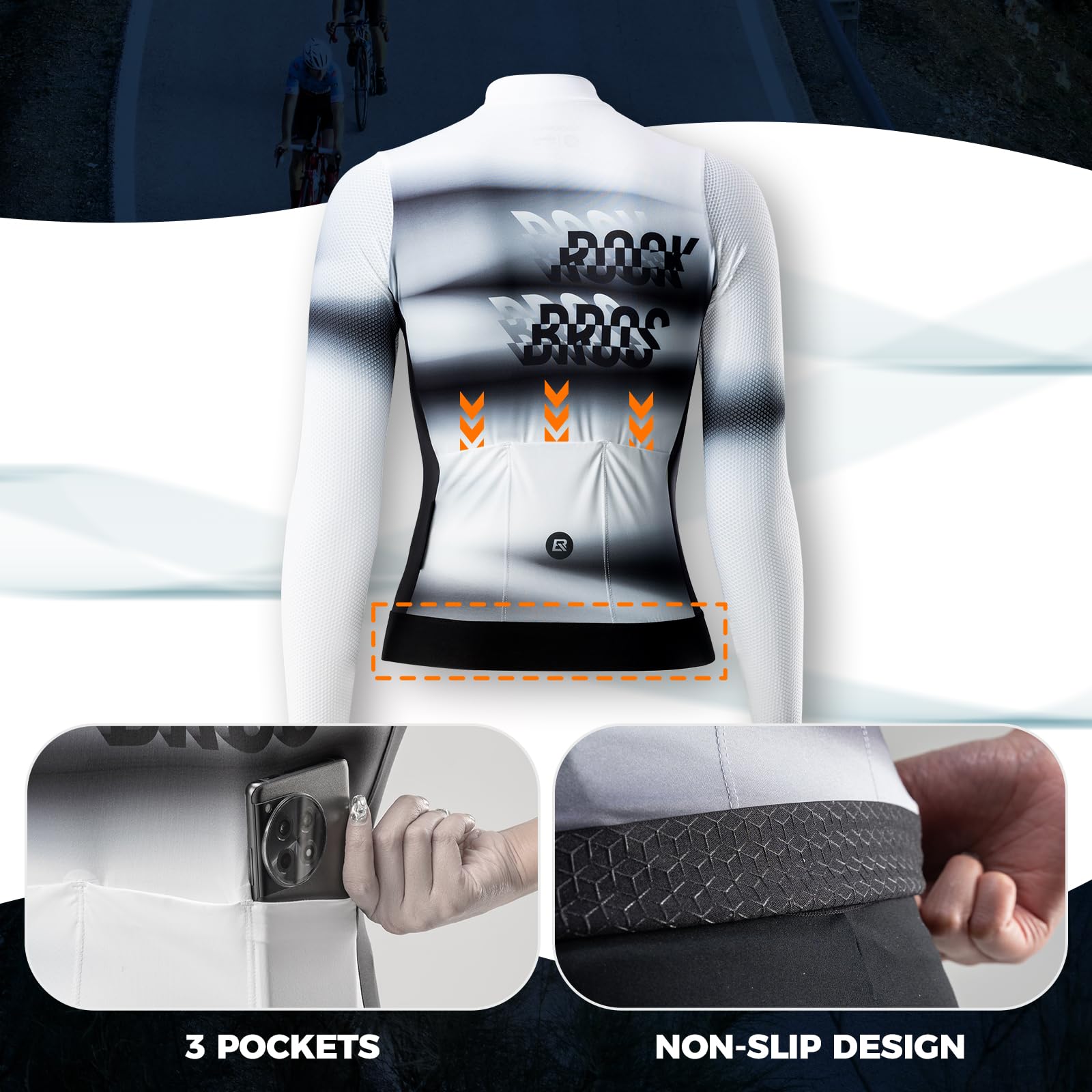 ROCKBROS Chaqueta Ciclismo Mujer Transpirable Chaqueta Deportiva Ropa de Manga Larga para Deporte Correr Bicicleta