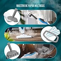 Vista 3 de PurSteam - Limpiador de fregona de vapor 10 en 1 con práctica unidad de mano desmontable, laminado/madera/azulejos/cocina de alfombras, ropa, ropa