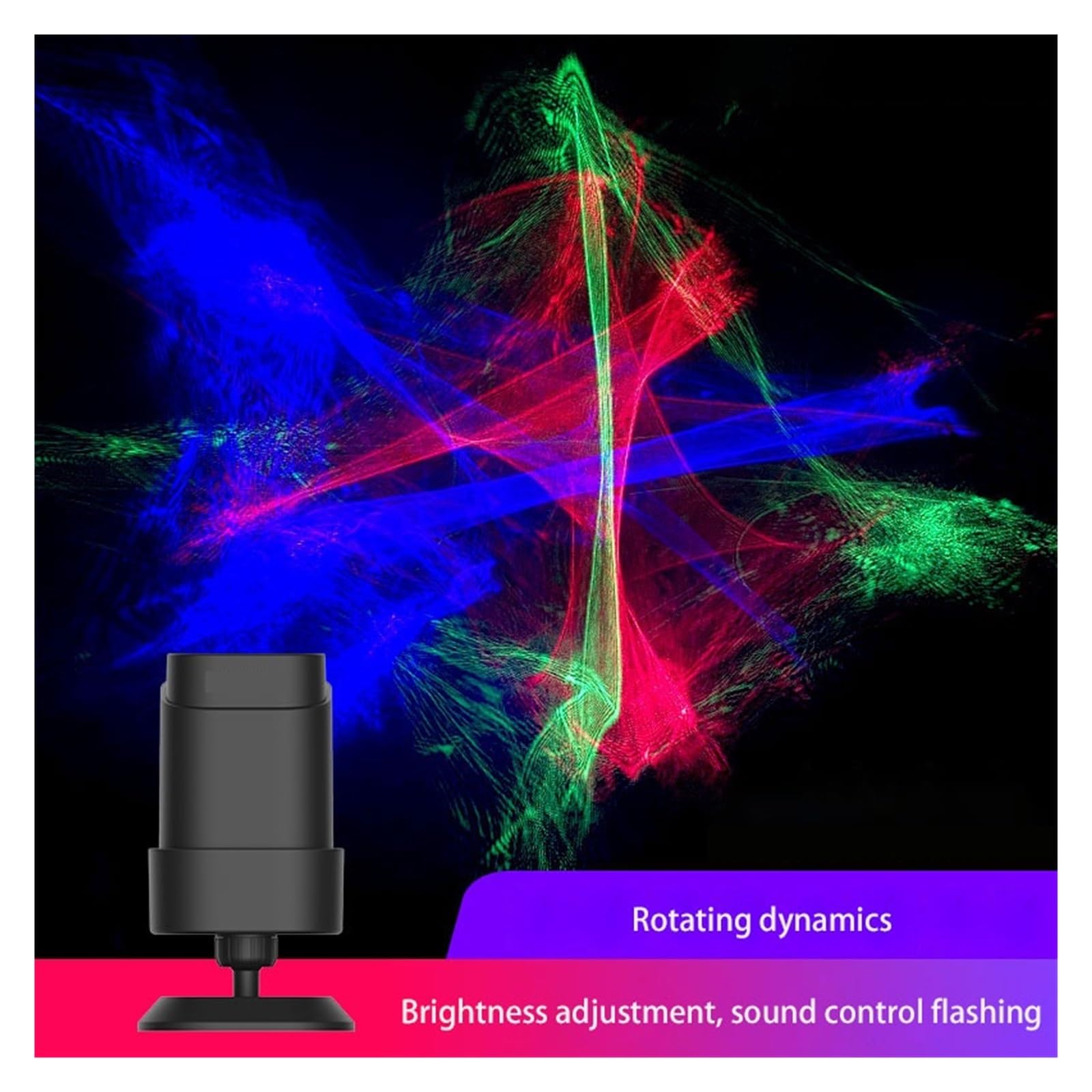 Sterowanie Głosem Aurora Laser Light Projector Night Starry Sky Obrót LED Lampa Kolorowa Migająca Gwiazda Zorza Polarna Ambient Przezroczysty Obrazowanie