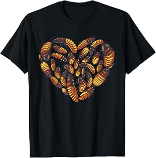Madagascar Hissing Cockroach Heart Insect Lover T-Shirt