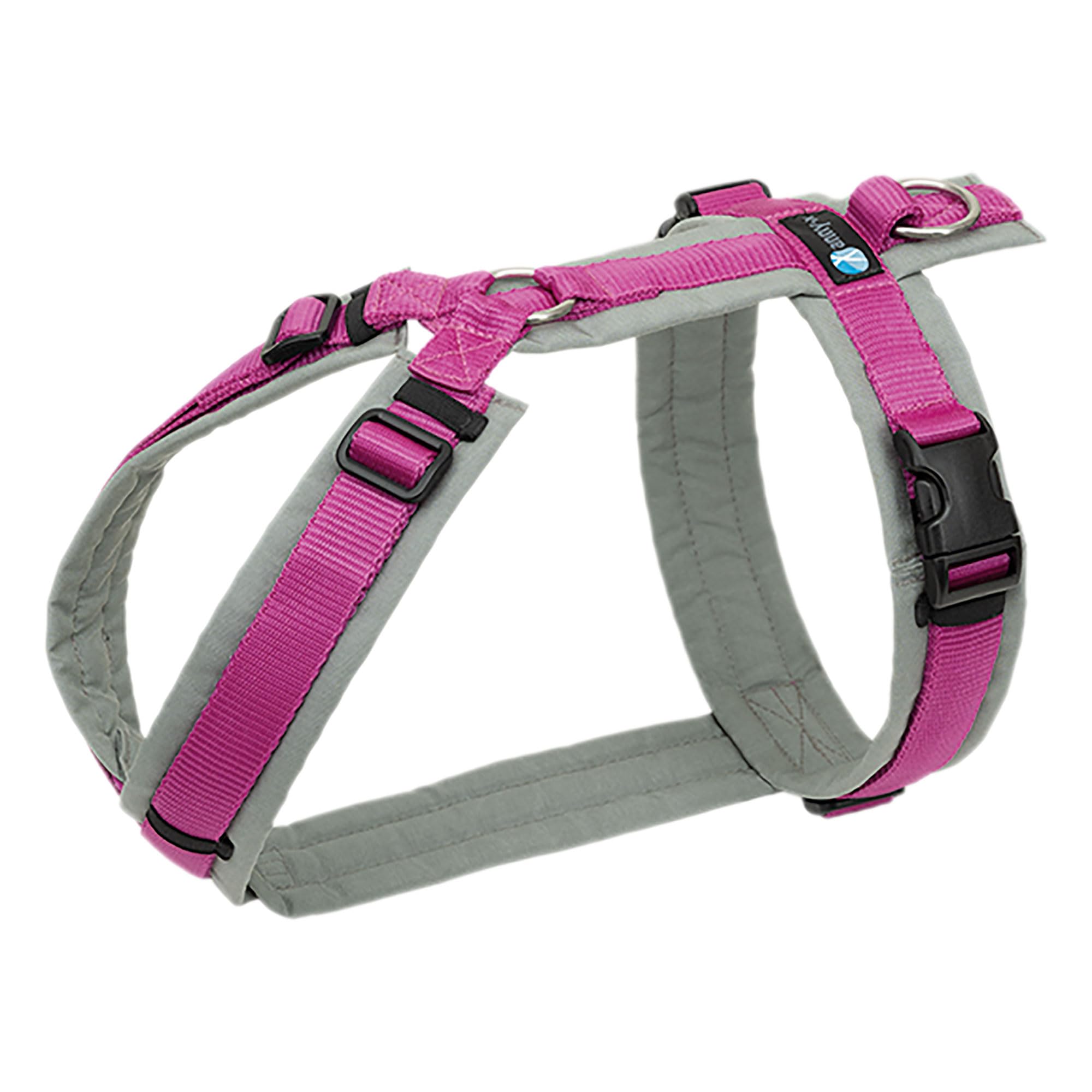 Brustgeschirr Fun grau/pink Gr. M
