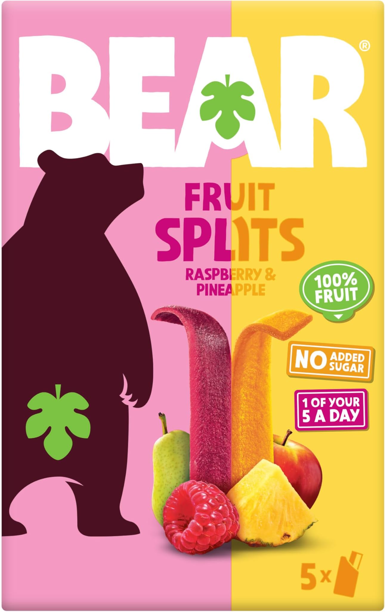 BEAR Splits Raspberry & Pineapple 5x20g
